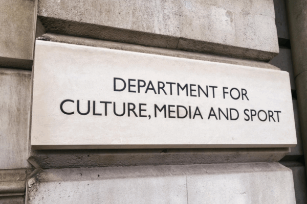 Sign for the Department for Culture, Media, and Sport